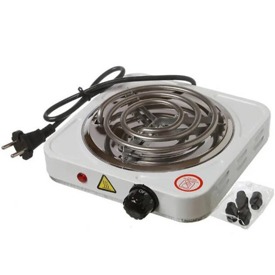 Электроплита для розжига угля Hot Plate (White) 1000W